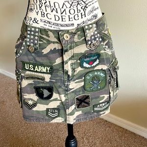Camo Army Patched Skirt